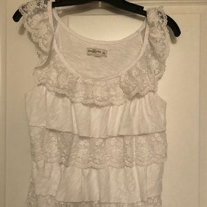 Abercrombie Lace Ruffle Shirt